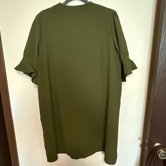 Lightweight Shift Dress- Green XL - Picture 5 of 7